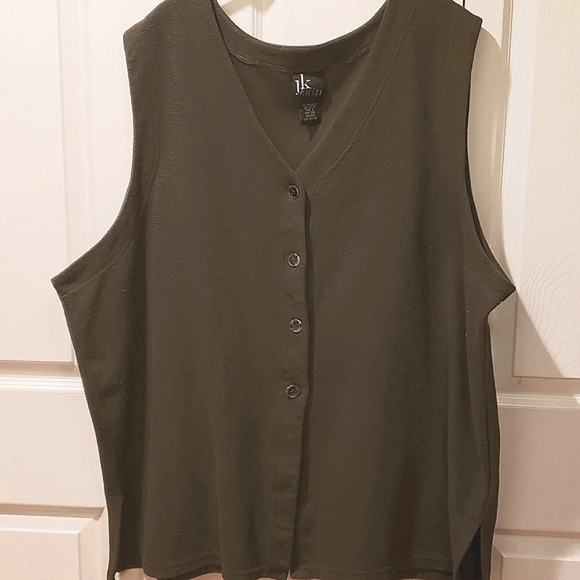 JK Knits Vest Tunic Button Down - Picture 1 of 7